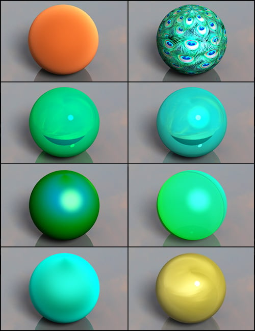 Colorways: Peacock Shader Presets by: , 3D Models by Daz 3D