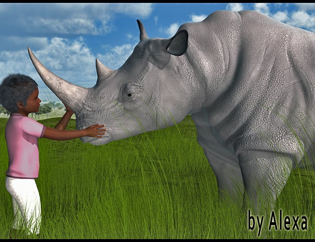 Rhinoceros 1 by AM Rhinoceros 1 by AM by: Kendall SearsAlessandro_AM, 3D Models by Daz 3D