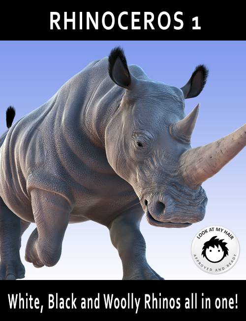 Rhinoceros 1 by AM by: Kendall SearsAlessandro_AM, 3D Models by Daz 3D