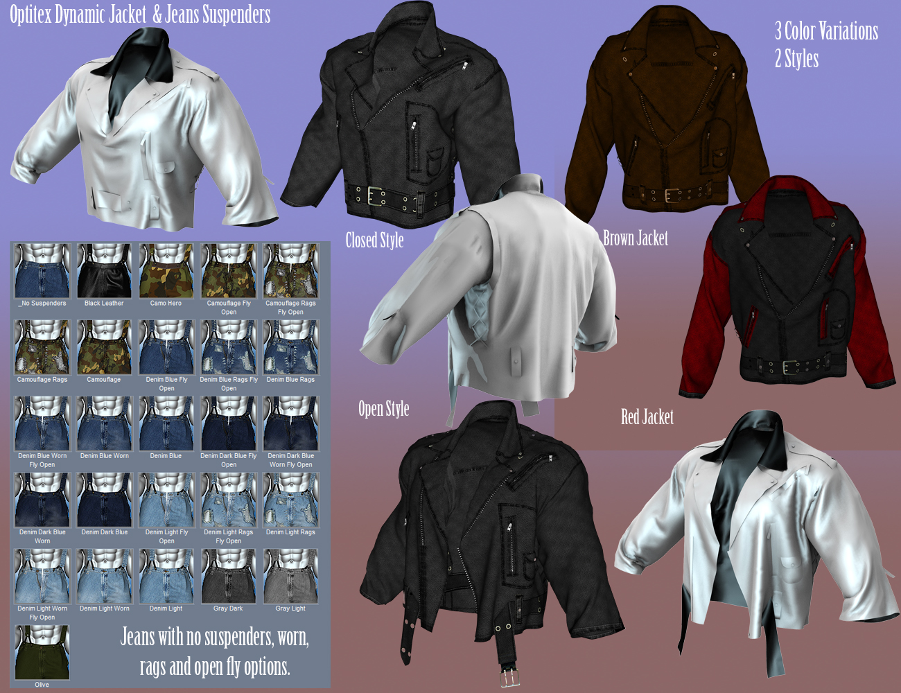 Freak 5: The Dynamic Wardrobe by: SimonWMOptiTex, 3D Models by Daz 3D