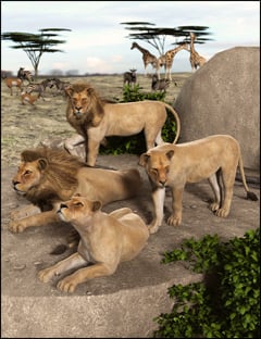 Mighty King Poses for the DAZ Big Cat 2 Mighty King Poses for the DAZ Big Cat 2 by: JGreenlees, 3D Models by Daz 3D