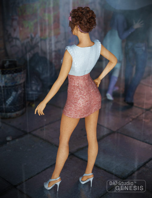 Cute Mini-Dress and Shoes by: SarsaXena, 3D Models by Daz 3D