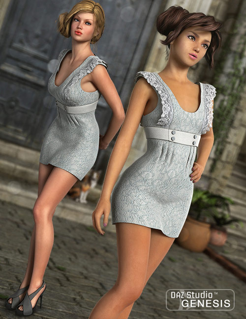 Cute Mini-Dress and Shoes Textures by: Sarsa, 3D Models by Daz 3D