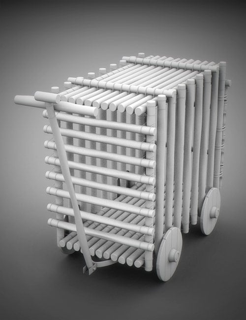 The Caged Cart by: ARTCollab, 3D Models by Daz 3D