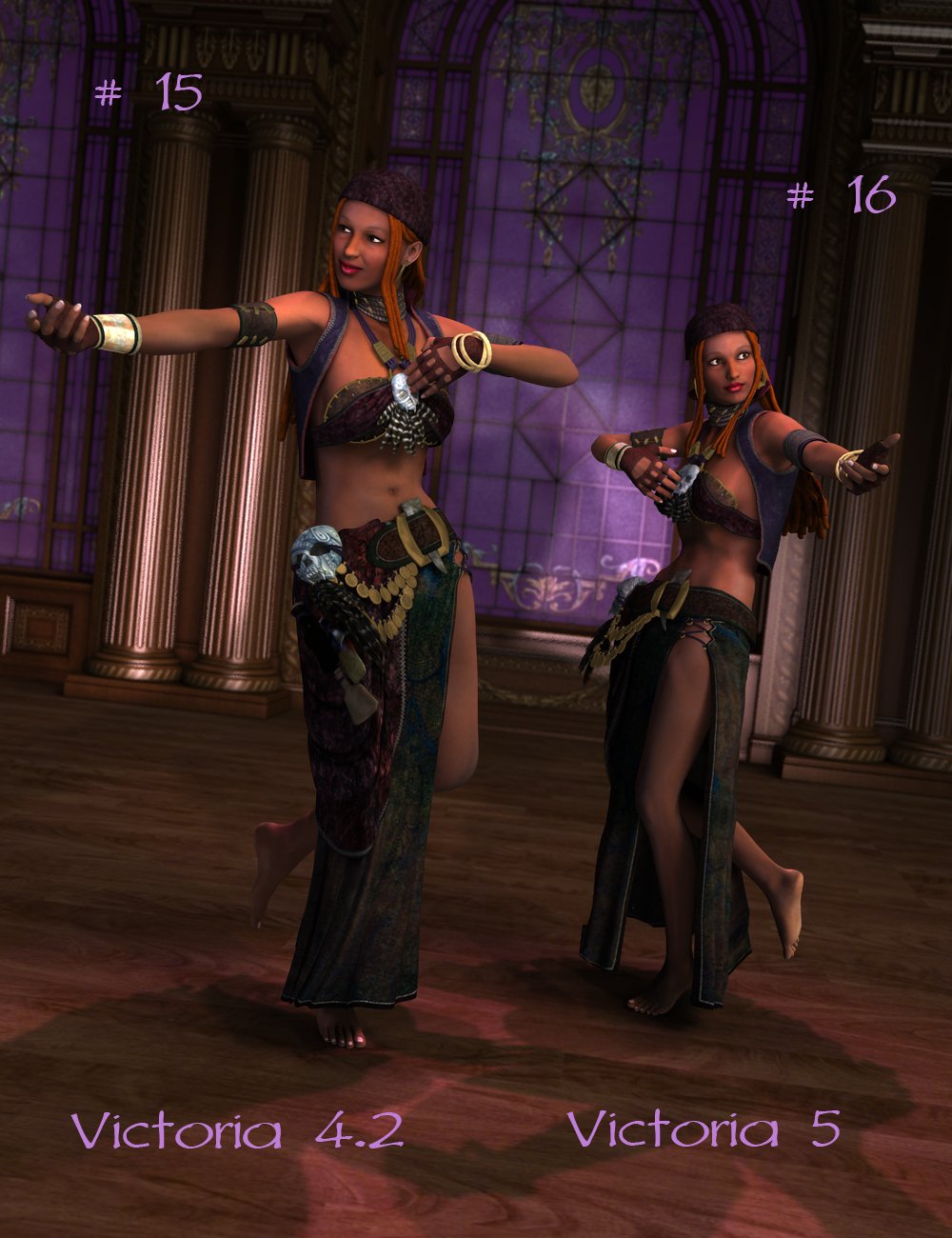 Voodoo Magic Poses for V4.2 and V5 by: FeralFey, 3D Models by Daz 3D