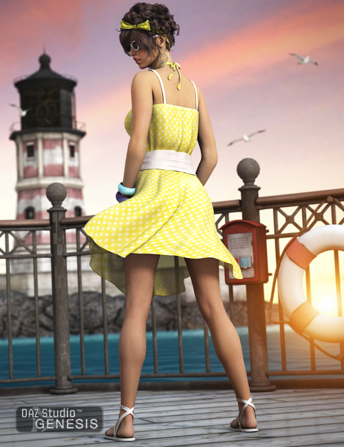 Sunshine for Summer Dress by: Diane, 3D Models by Daz 3D