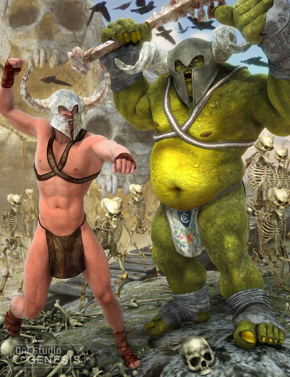 Primordial Barbarian Clothing Textures by: Sarsa, 3D Models by Daz 3D