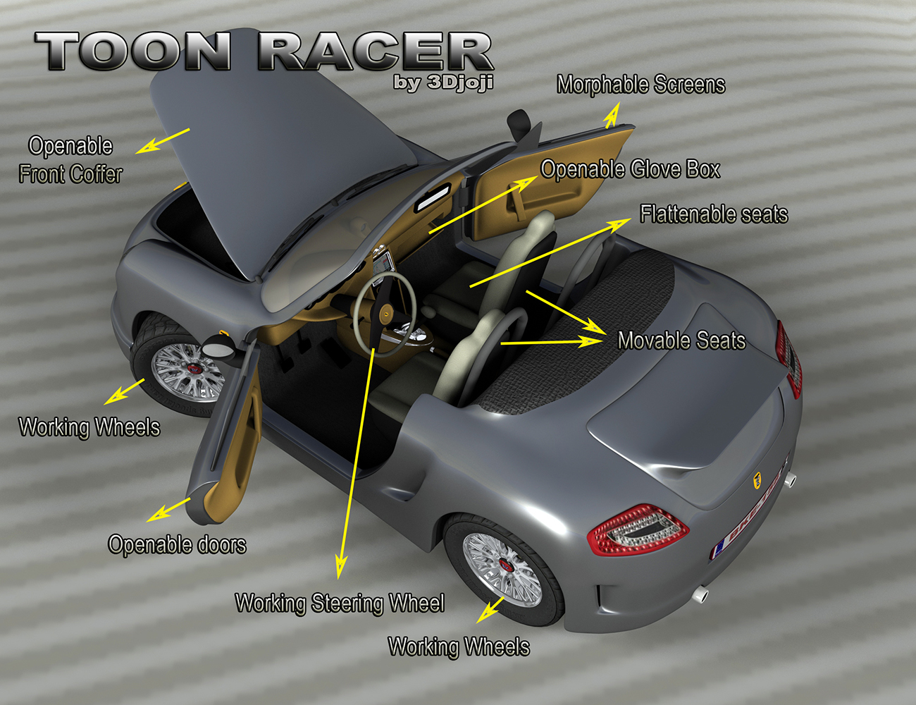 Toon Racer by: 3djoji, 3D Models by Daz 3D