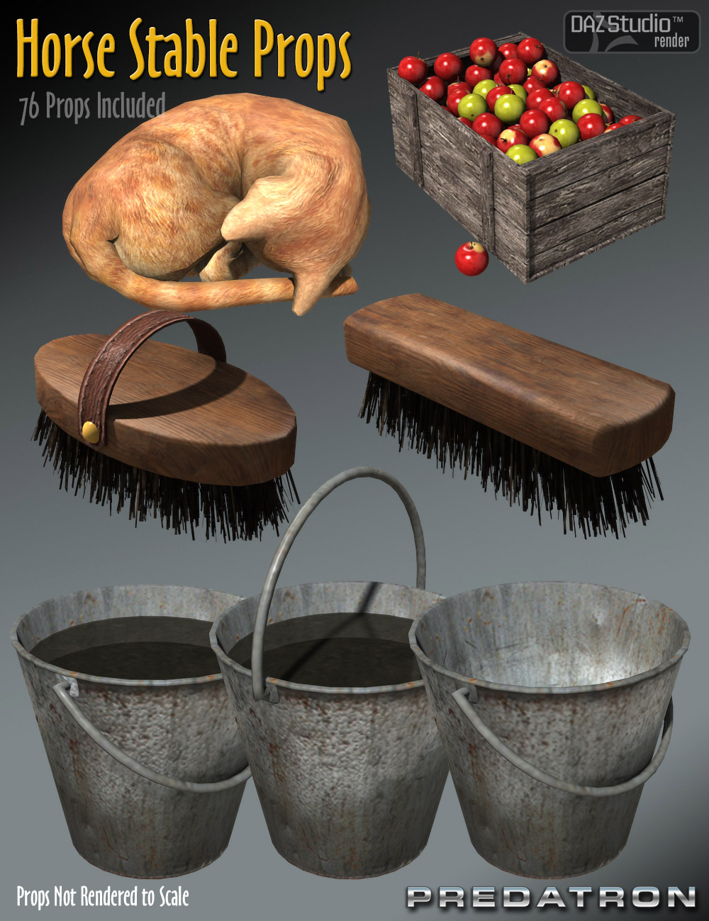 Horse Stable Props by: Predatron, 3D Models by Daz 3D
