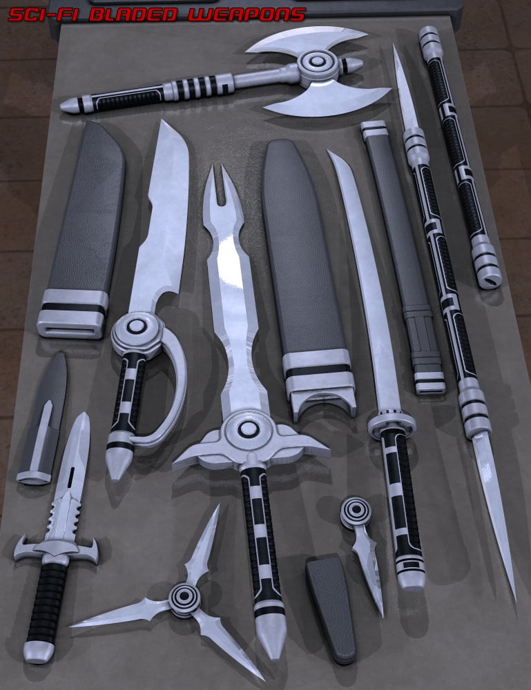 Sci Fi Bladed Weapons by: Nightshift3D, 3D Models by Daz 3D