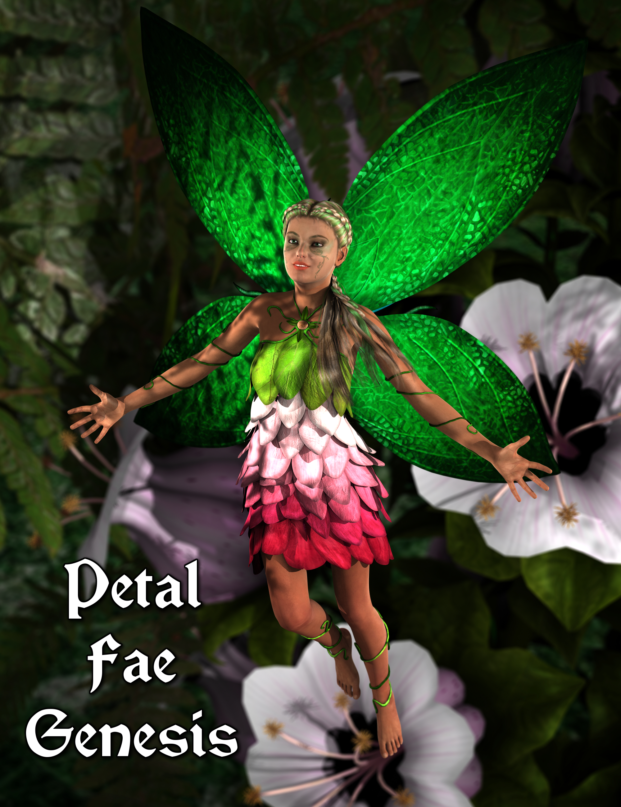 Petal Fae Genesis by: FuselingSickleyield, 3D Models by Daz 3D