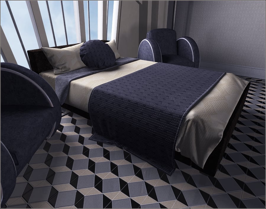 Maison Cubiste for Modern Bed 1 and 2 Maison Cubiste for Modern Bed 1 and 2 by: ForbiddenWhispers, 3D Models by Daz 3D