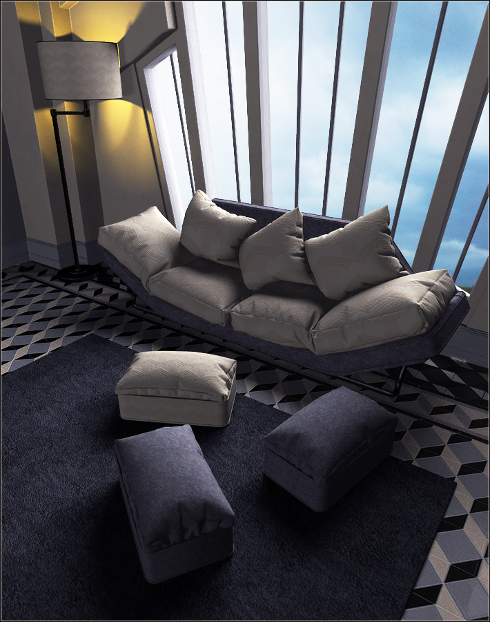 Maison Cubiste for Modern Living and Classic Deco Maison Cubiste for Modern Living and Classic Deco by: ForbiddenWhispers, 3D Models by Daz 3D