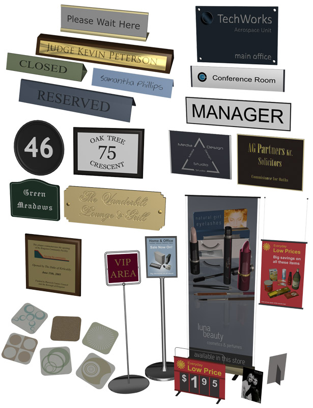 Everyday Labels and Signs by: maclean, 3D Models by Daz 3D