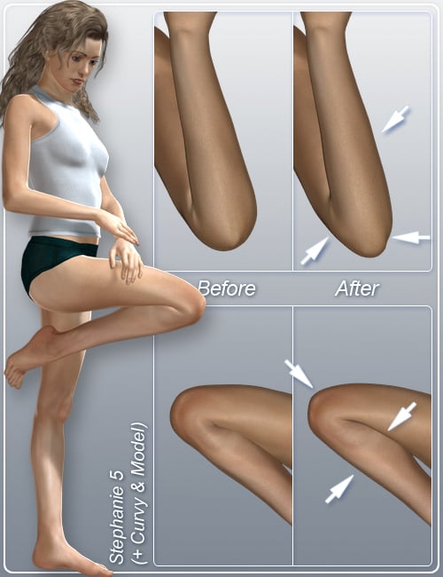Ideal Beauty Shapes: Knees and Elbows for Genesis by: CJ-Studio, 3D Models by Daz 3D