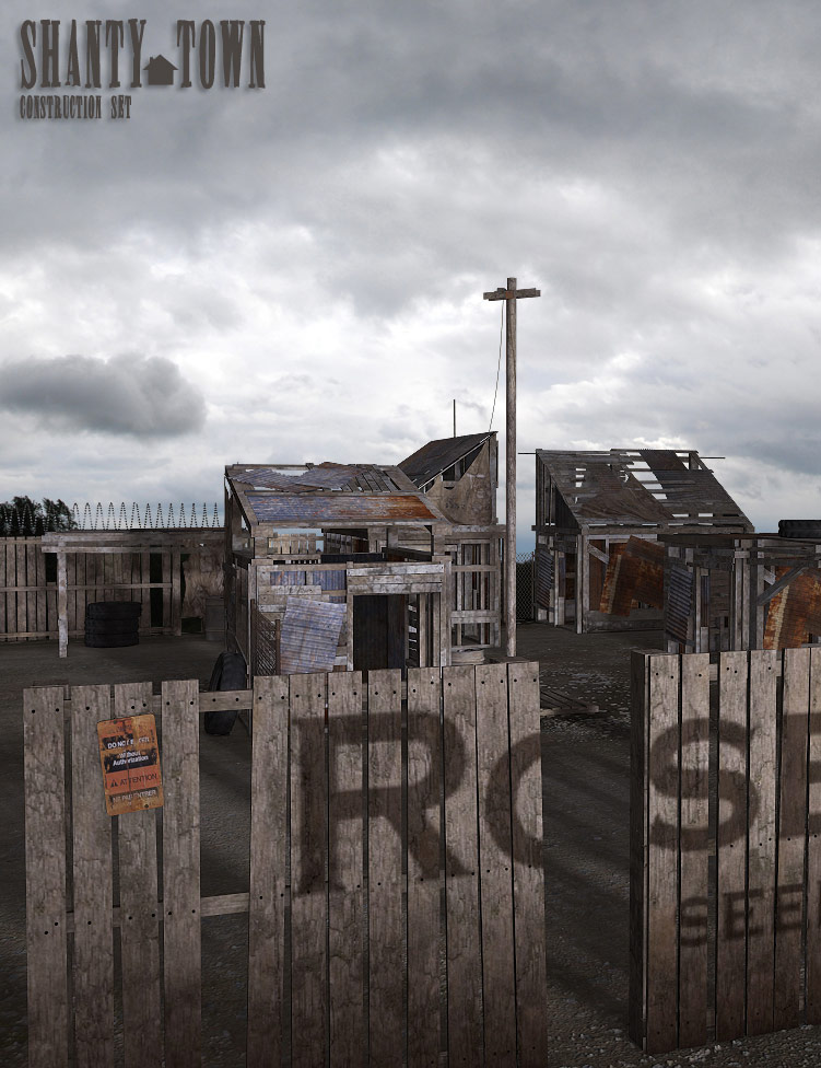 Shanty Town by: The AntFarm, 3D Models by Daz 3D