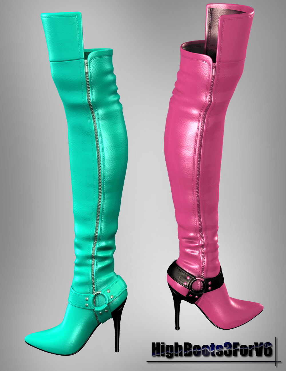 HighBoots3 For Victoria 6 by: dx30, 3D Models by Daz 3D