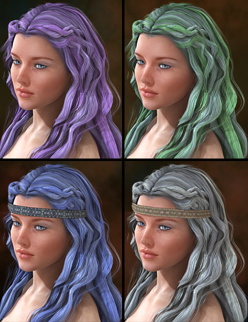 Udane Hair by: AprilYSH, 3D Models by Daz 3D