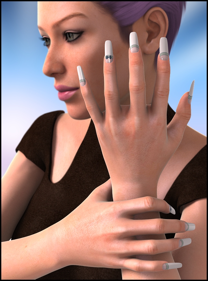 Wicked Fingernails for Genesis 2 Female by: Xena, 3D Models by Daz 3D