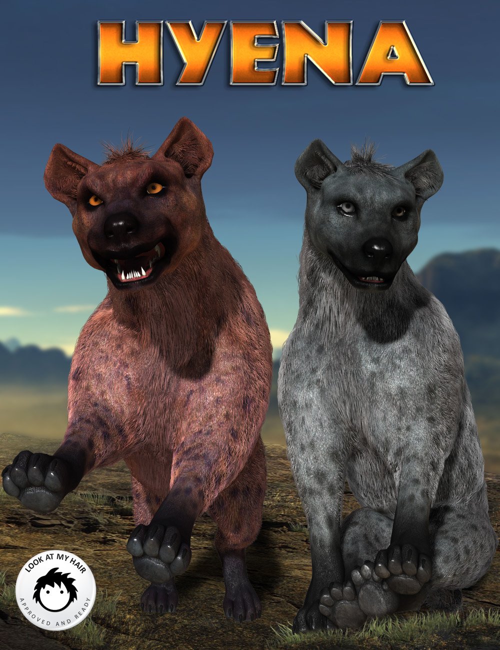 Hyena for DAZ Big Cat 2 by: midnight_stories, 3D Models by Daz 3D