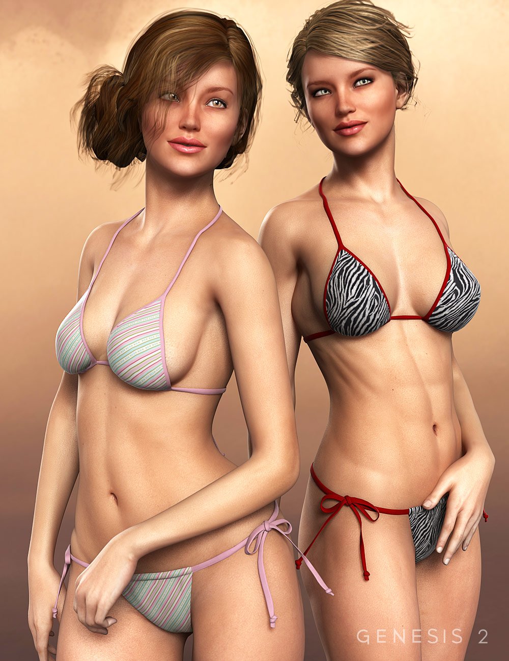 String Bikini for Victoria 6 Textures by: Sarsa, 3D Models by Daz 3D