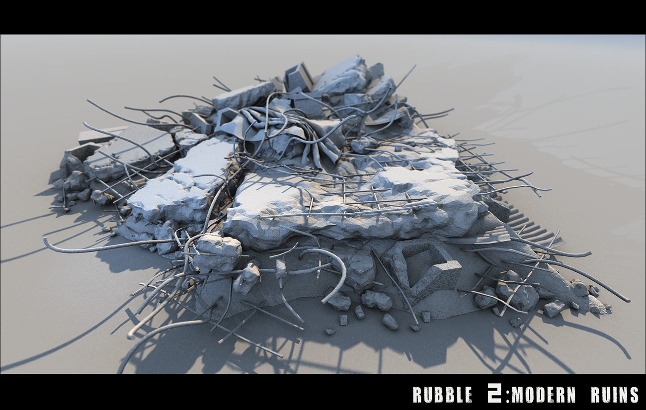 Rubble 2: Modern Ruins by: Stonemason, 3D Models by Daz 3D