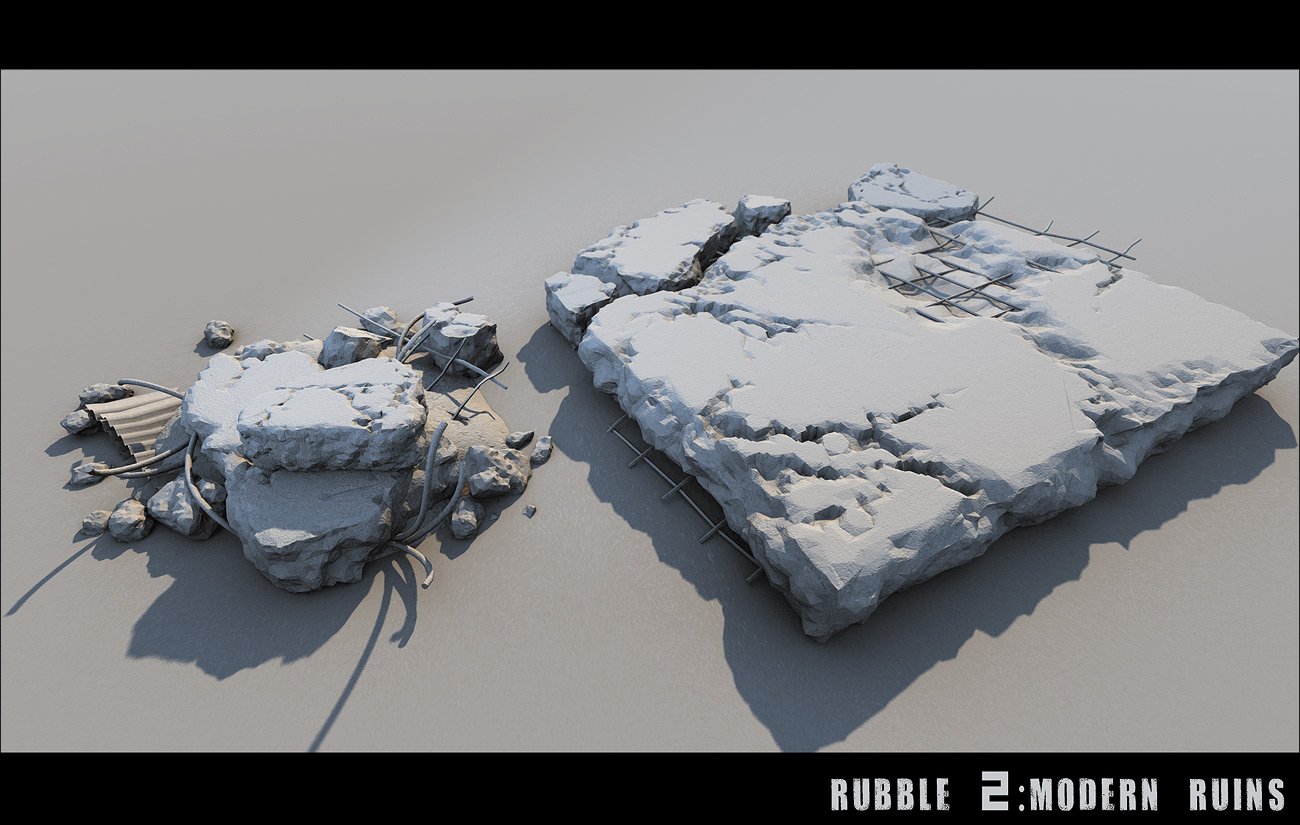 Rubble 2: Modern Ruins by: Stonemason, 3D Models by Daz 3D