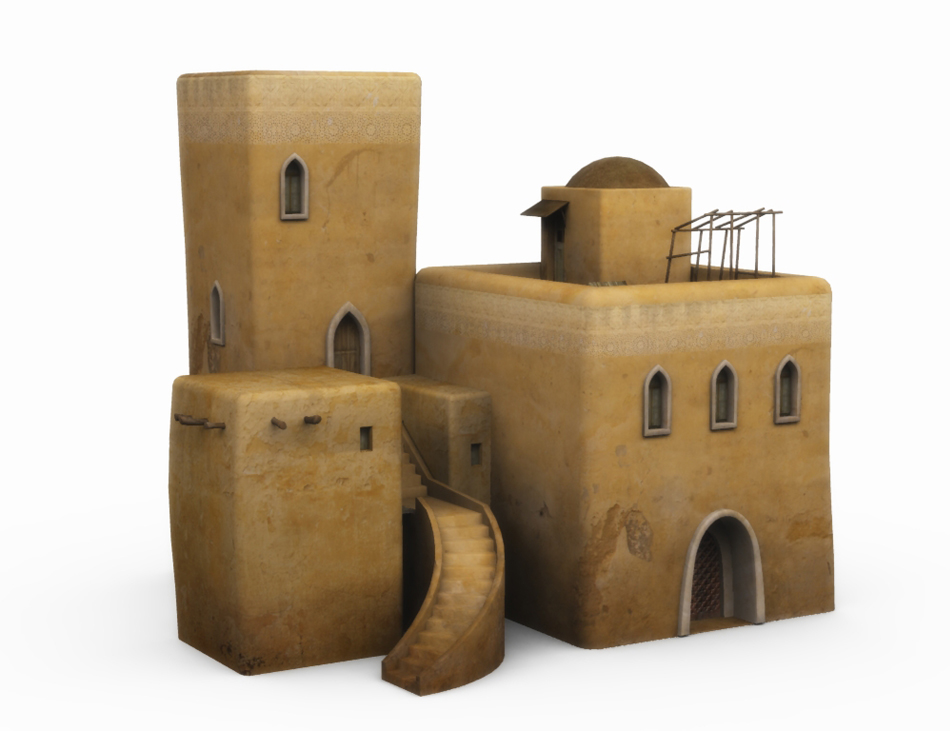 Desert Building with Tower Desert Building with Tower by: Cornucopia3D, 3D Models by Daz 3D