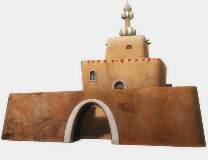 Desert Building with Courtyard Desert Building with Courtyard by: Cornucopia3D, 3D Models by Daz 3D