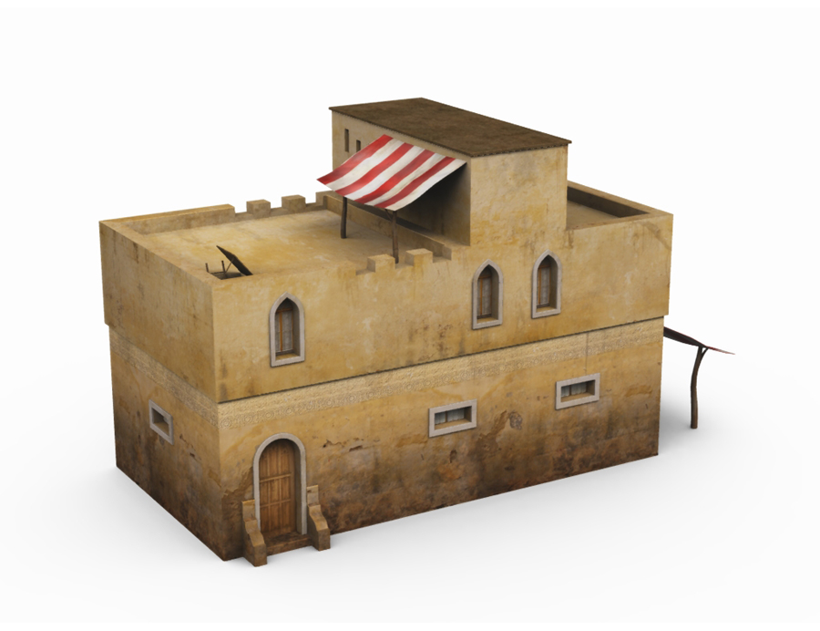 2-Story Desert House by: Cornucopia3D, 3D Models by Daz 3D