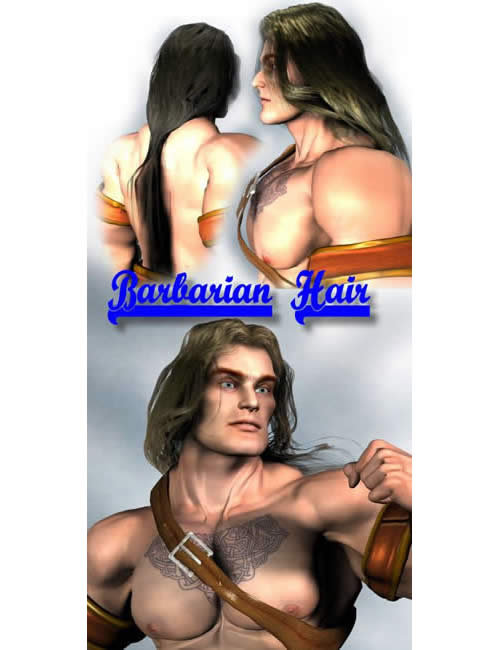 Barbarian Hair by: Neftis3D, 3D Models by Daz 3D
