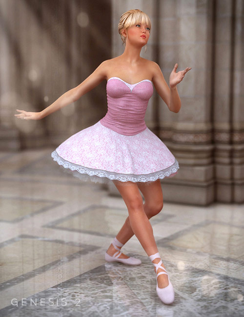 Ballerina Outfit for Genesis 2 Female(s) by: Xena, 3D Models by Daz 3D
