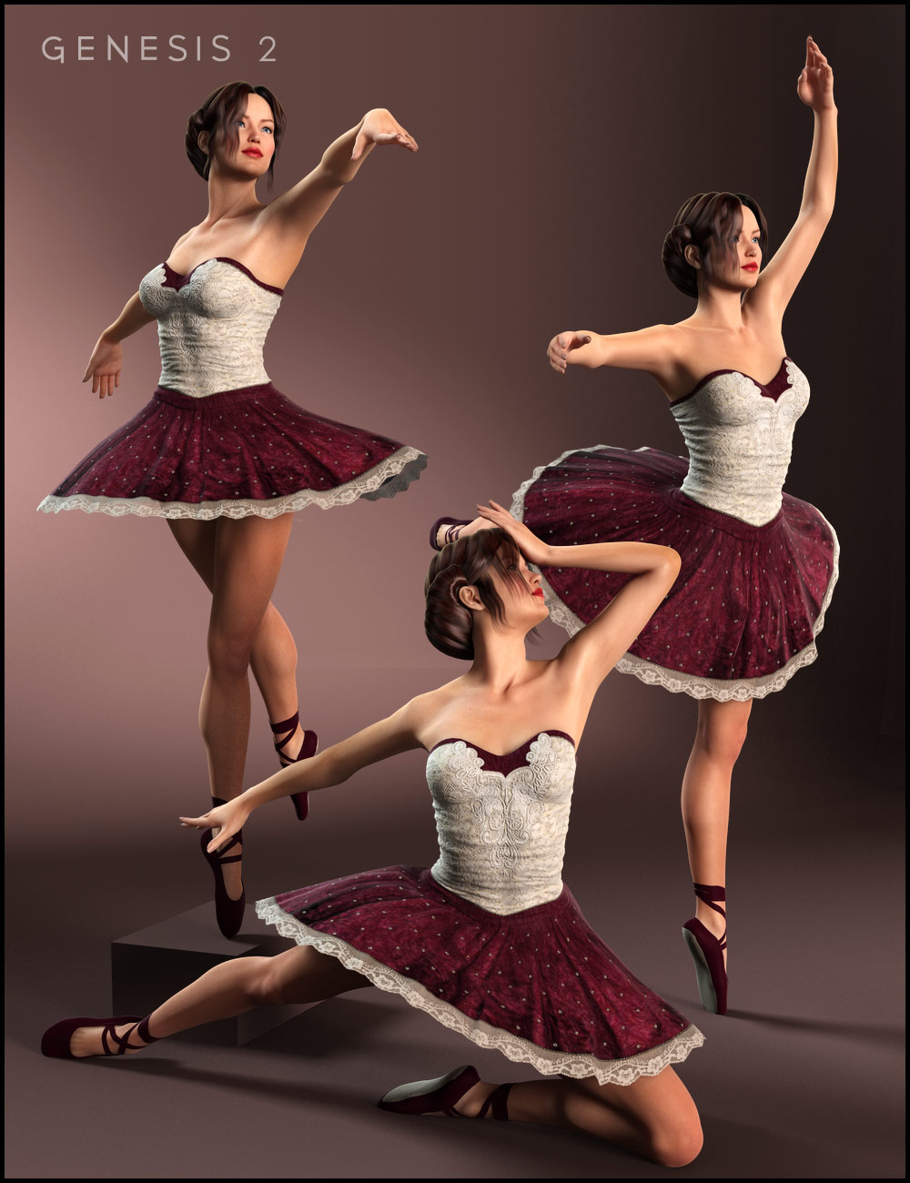Classical Ballet Poses for Genesis 2 Female(s) by: Elliandra, 3D Models by Daz 3D