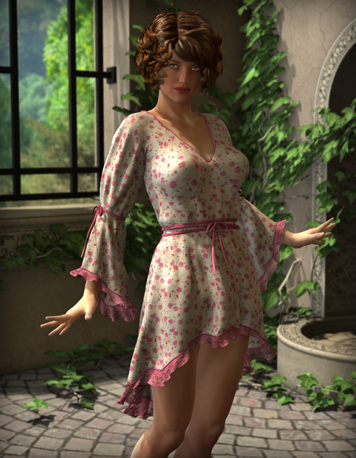 Florinda Dress by: esha, 3D Models by Daz 3D