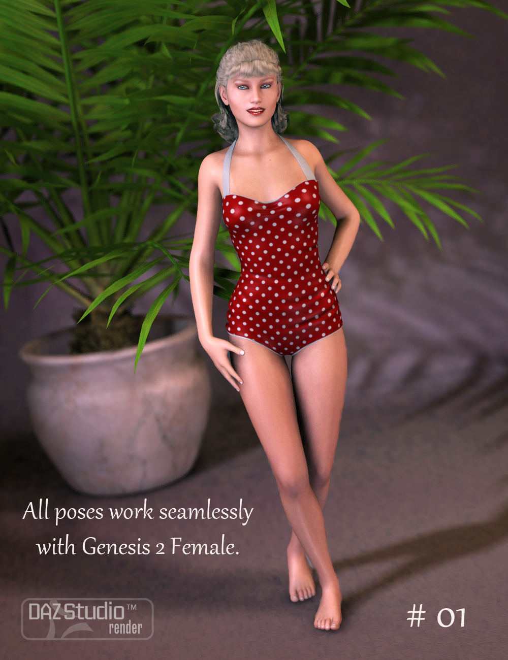 Classic Pin-Up Standing Poses for Victoria 6 by: FeralFey, 3D Models by Daz 3D