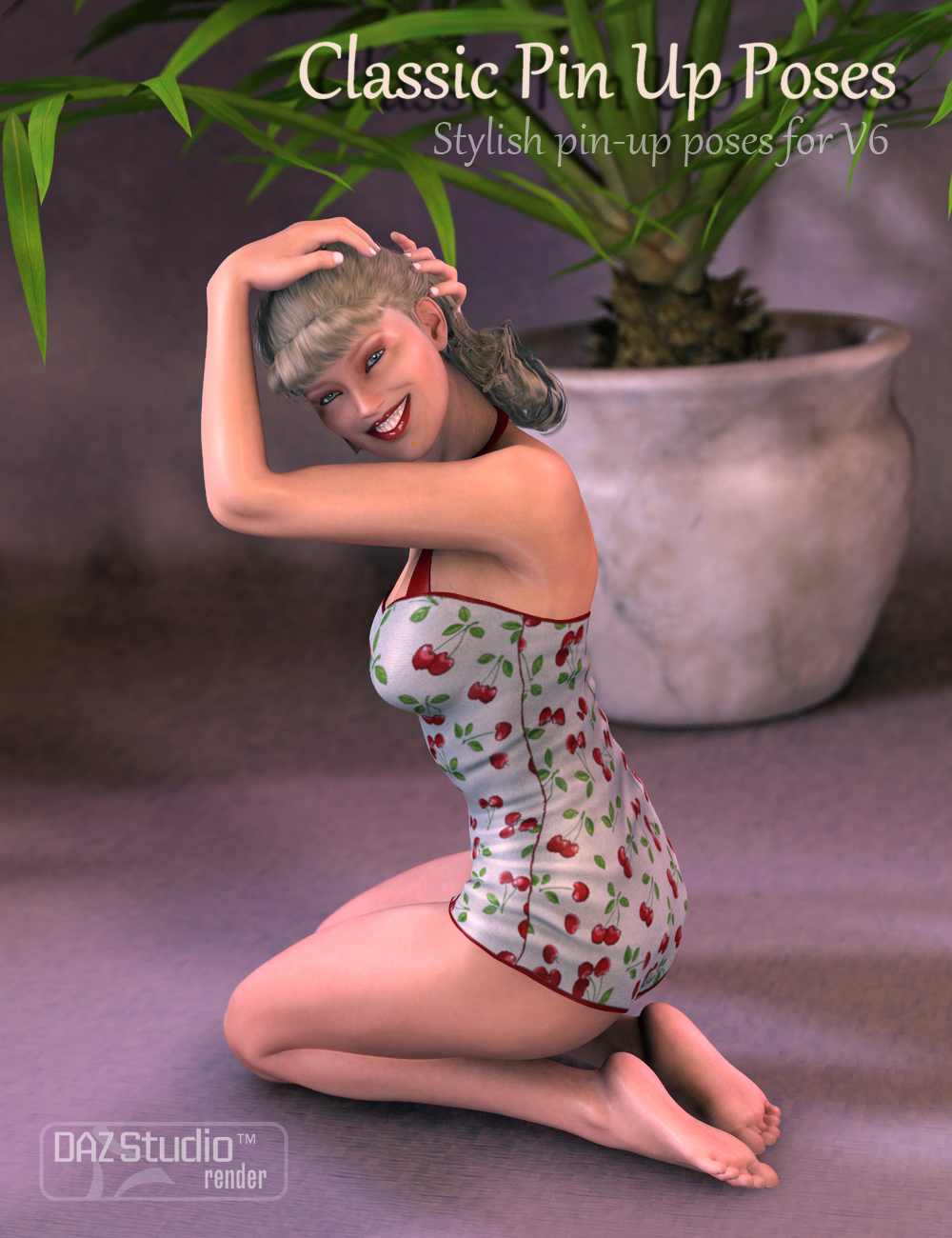 Classic Pin-Up Sitting Poses for Victoria 6 by: FeralFey, 3D Models by Daz 3D