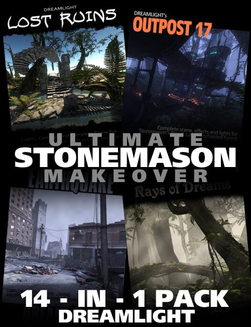 Ultimate Stonemason Makeover - 14-in-1 Bundle by: Dreamlight, 3D Models by Daz 3D