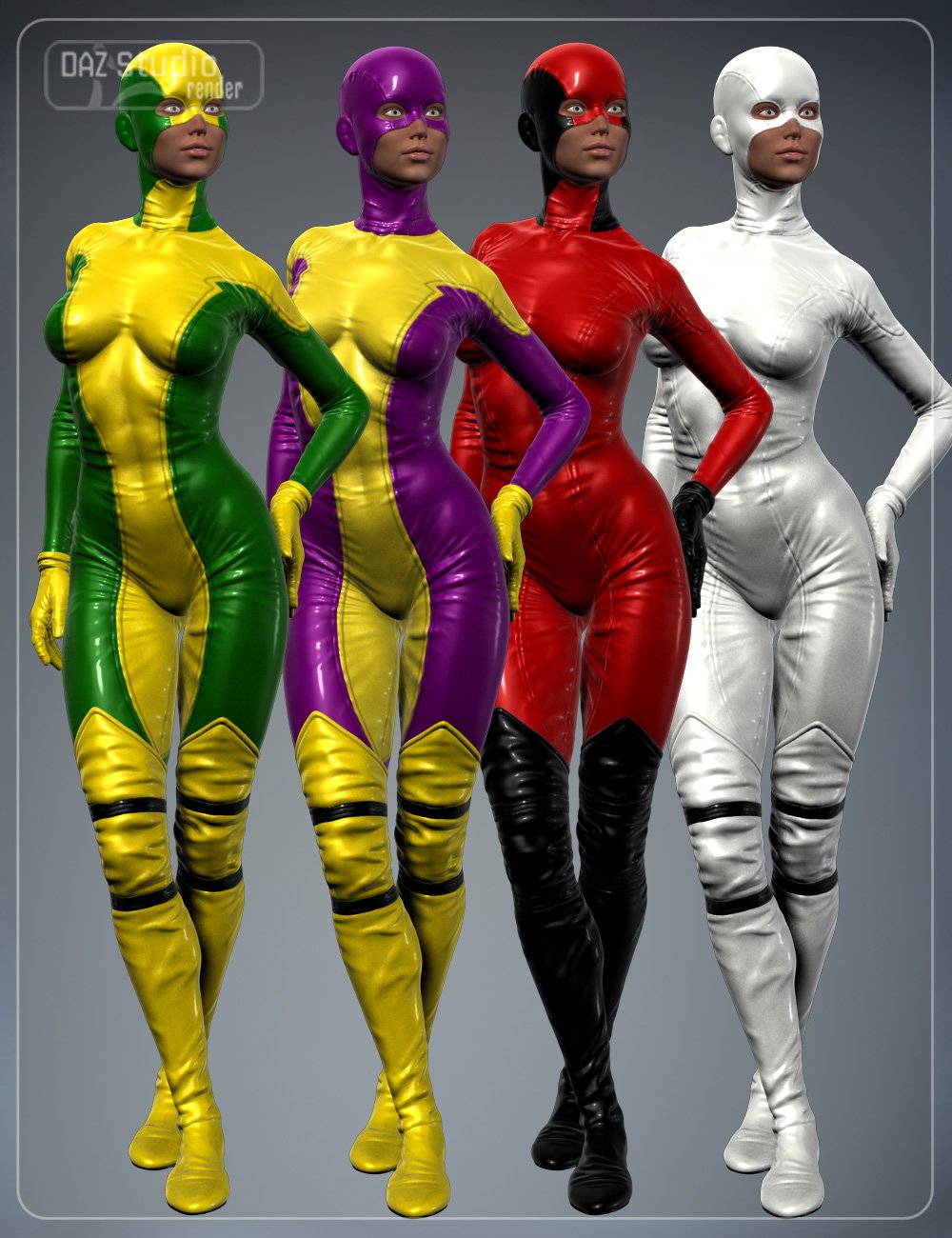 Super Hero Suit for Genesis 2 Female(s) and Victoria 6 by: smay, 3D Models by Daz 3D