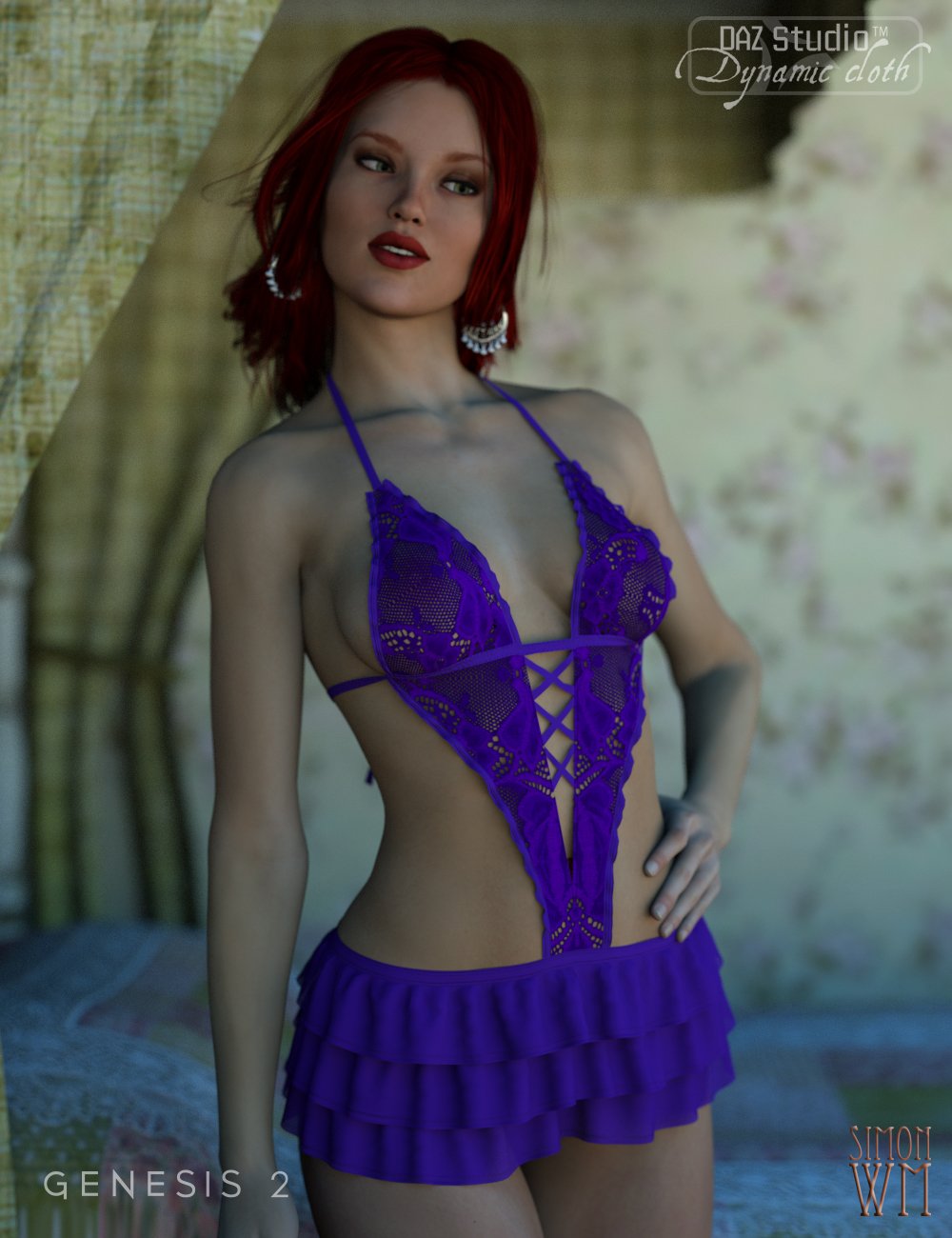 Dynamic Lingerie Collection for Victoria 6 and Victoria 5 Supermodel by: SimonWMOptiTex, 3D Models by Daz 3D