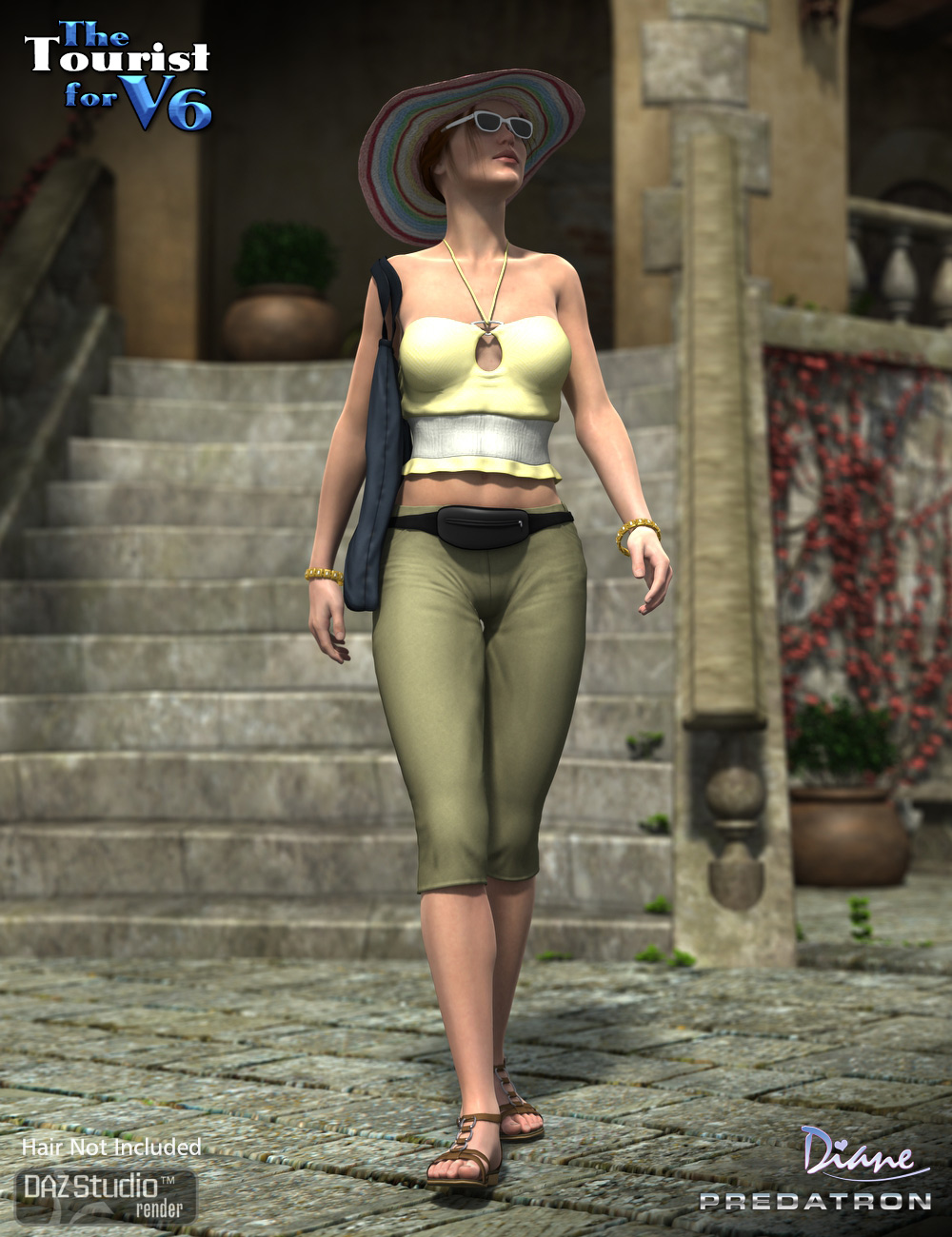 The Tourist for V6 by: Predatron, 3D Models by Daz 3D