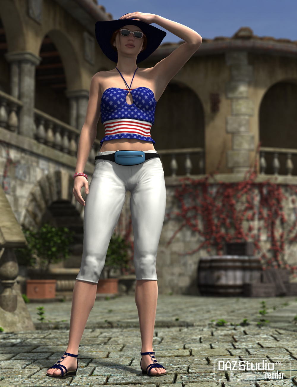 The Tourist for V6 Texture Set by: Diane, 3D Models by Daz 3D