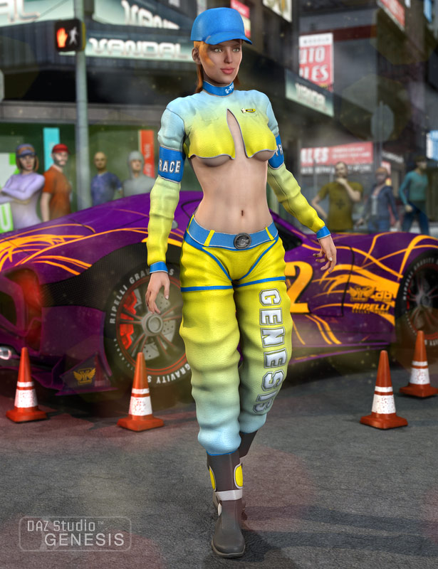 Racer Girl Textures by: Sarsa, 3D Models by Daz 3D