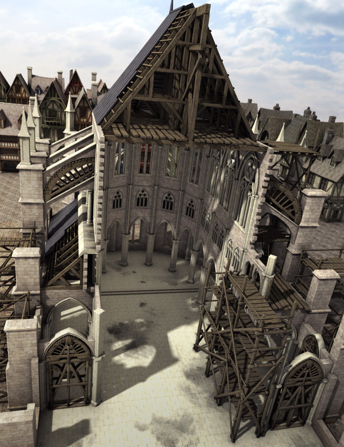 Medieval Construction Site by: Faveral, 3D Models by Daz 3D