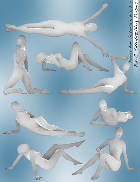 BWC Sunbathing Poses for V6, V5 and V4 BWC Sunbathing Poses for V6, V5 and V4 by: Sedor, 3D Models by Daz 3D