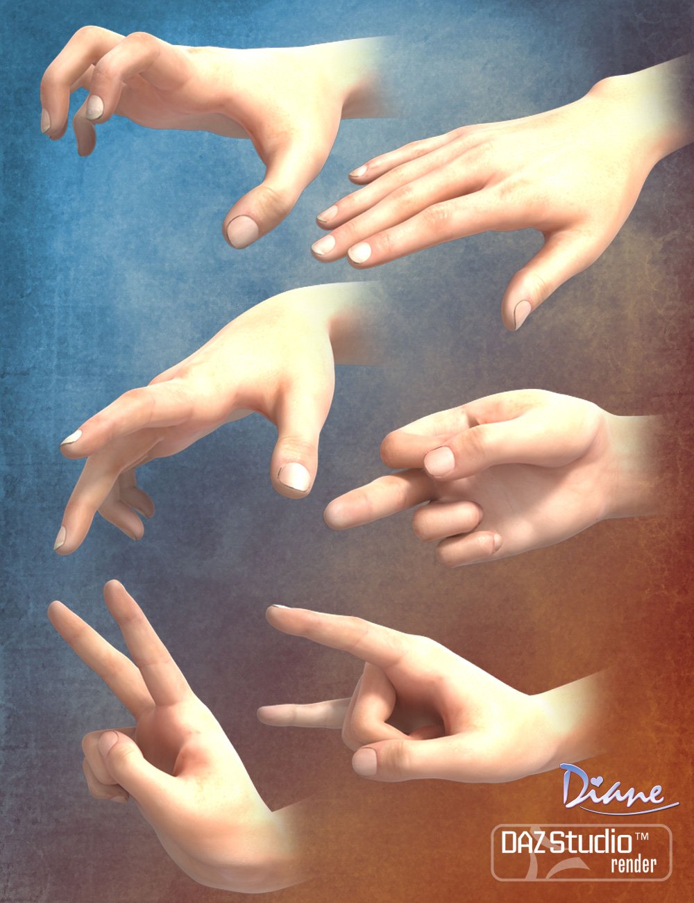 Hands for Genesis 2 Female(s) Hands for Genesis 2 Female(s) by: Diane, 3D Models by Daz 3D