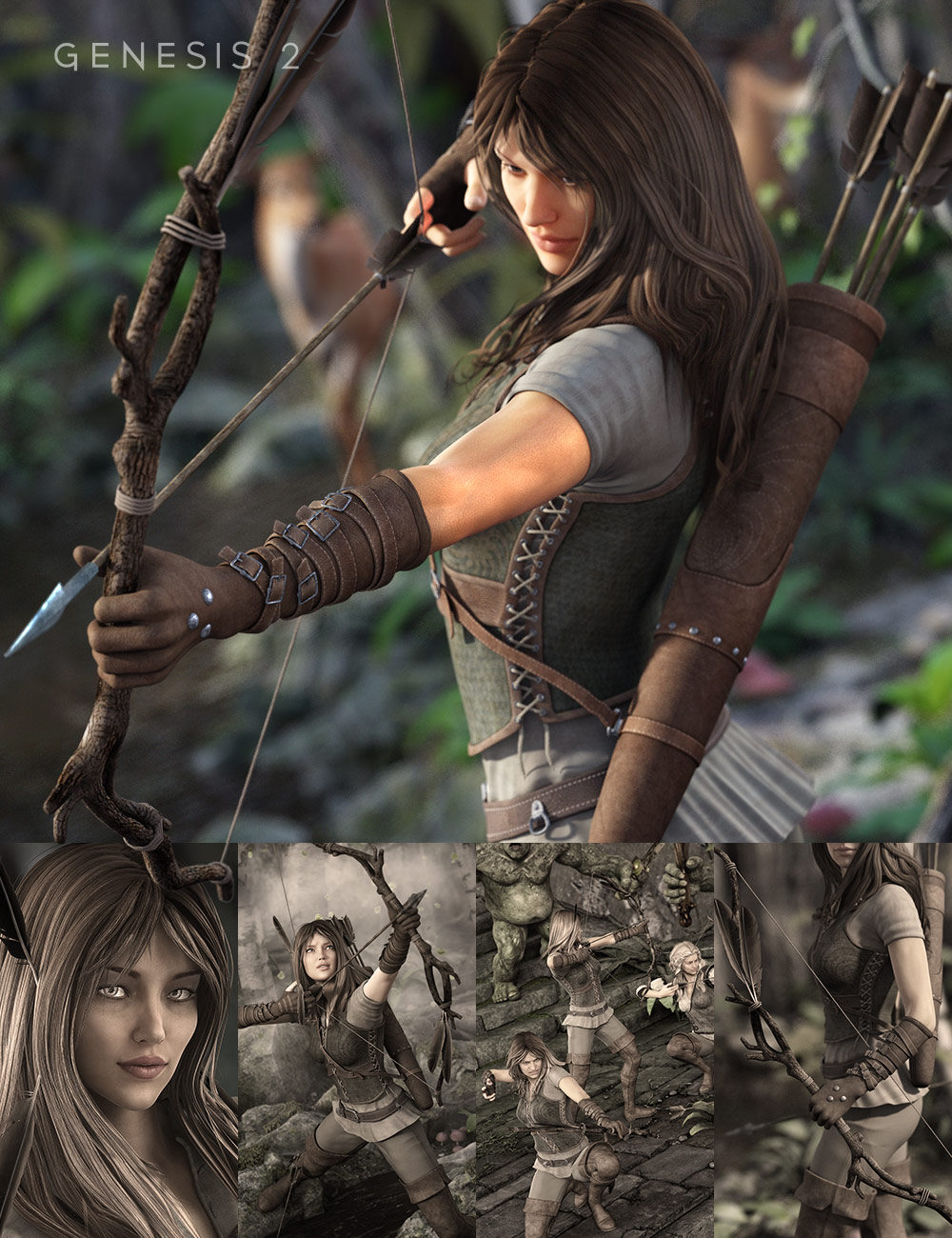 Ranger Bundle for Genesis 2 Female(s) by: 3D Universe, 3D Models by Daz 3D