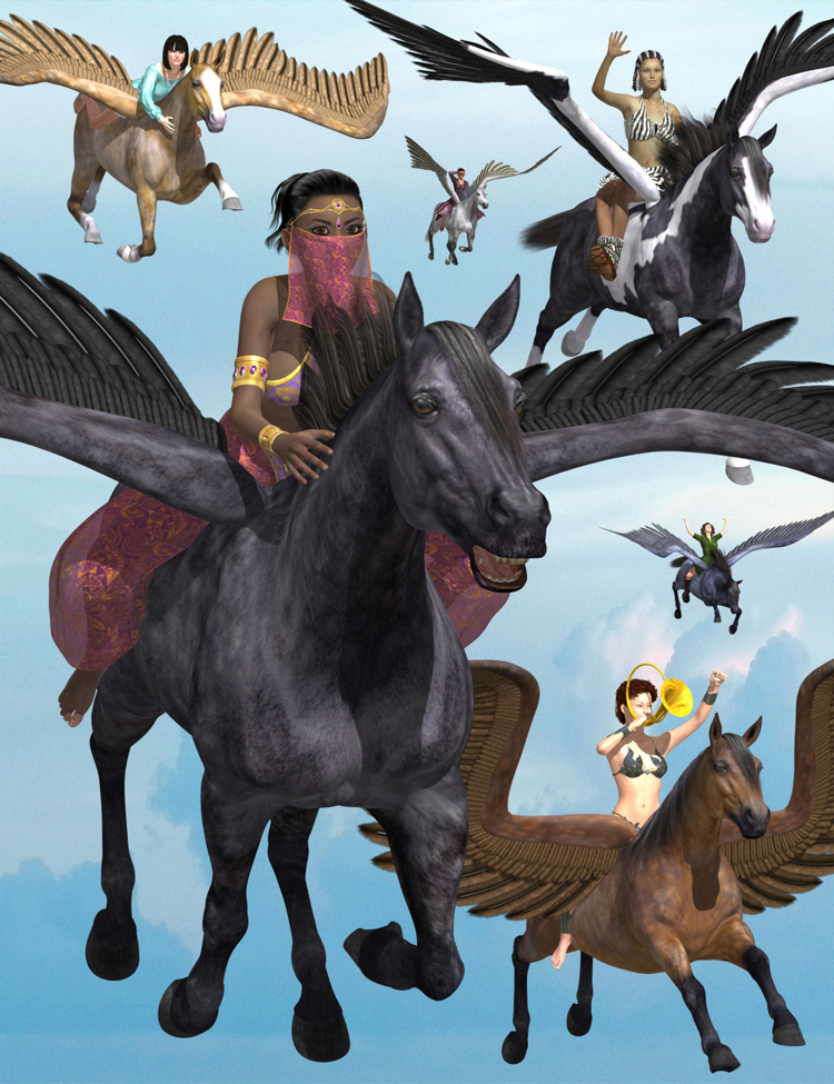 Pegasus Drama by: Don Albert, 3D Models by Daz 3D