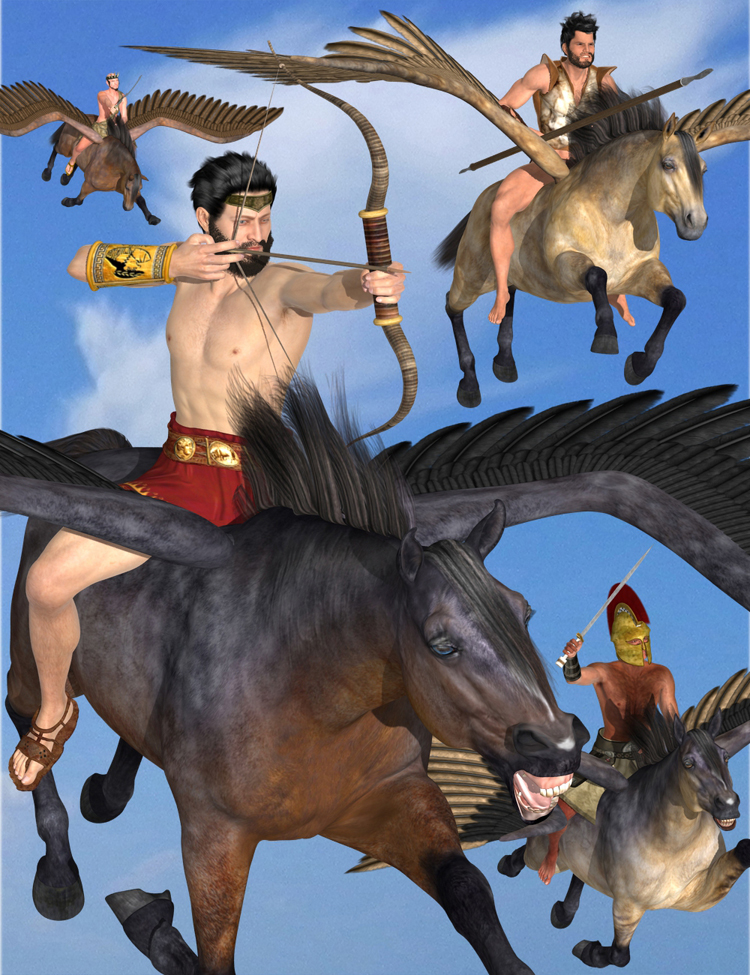 Pegasus Combat by: Don Albert, 3D Models by Daz 3D
