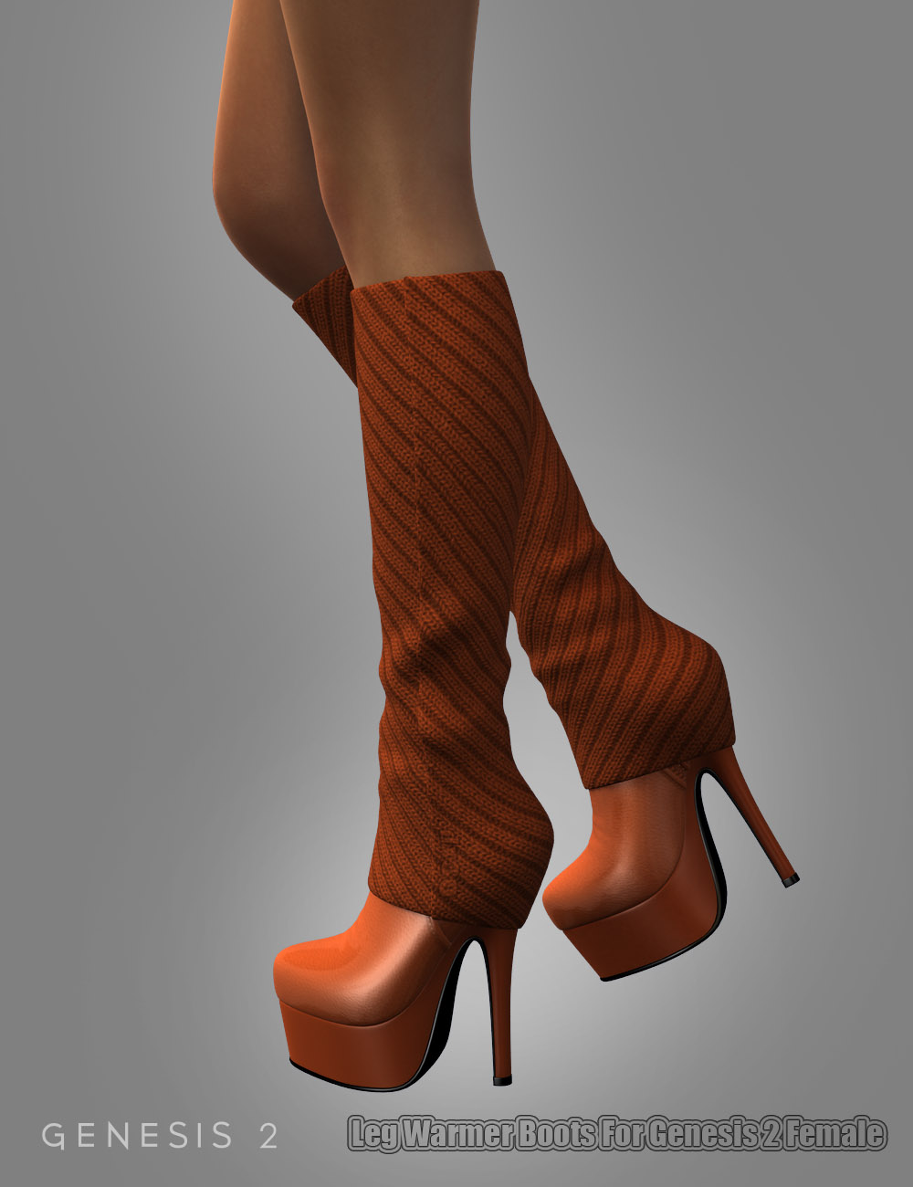 Leg Warmer Boots For Genesis 2 Female(s) by: dx30, 3D Models by Daz 3D