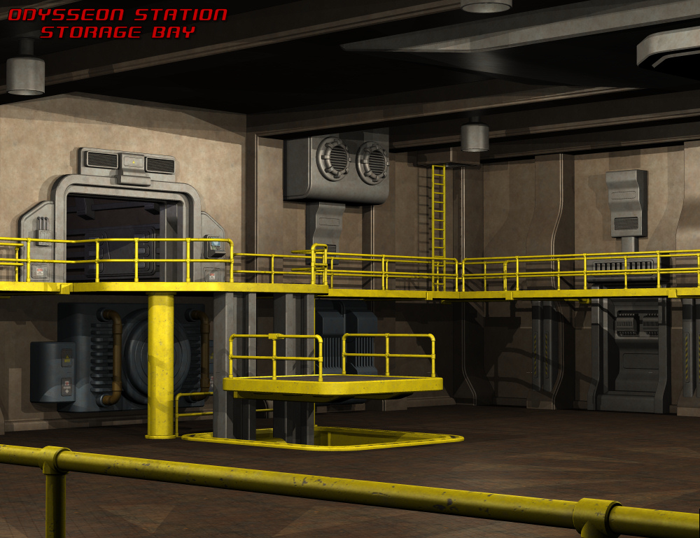 Odysseon Station Storage Bay Odysseon Station Storage Bay by: Nightshift3D, 3D Models by Daz 3D